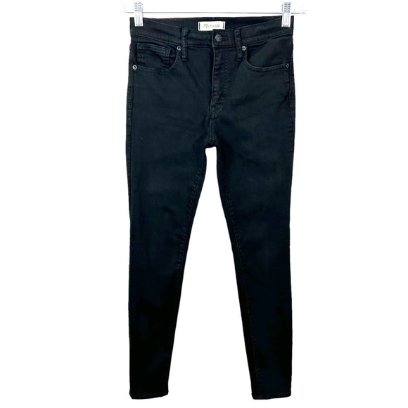 Madewell 9" Mid-Rise Skinny Jeans in ISKO Stay Black size 27 - Picture 2 of 9